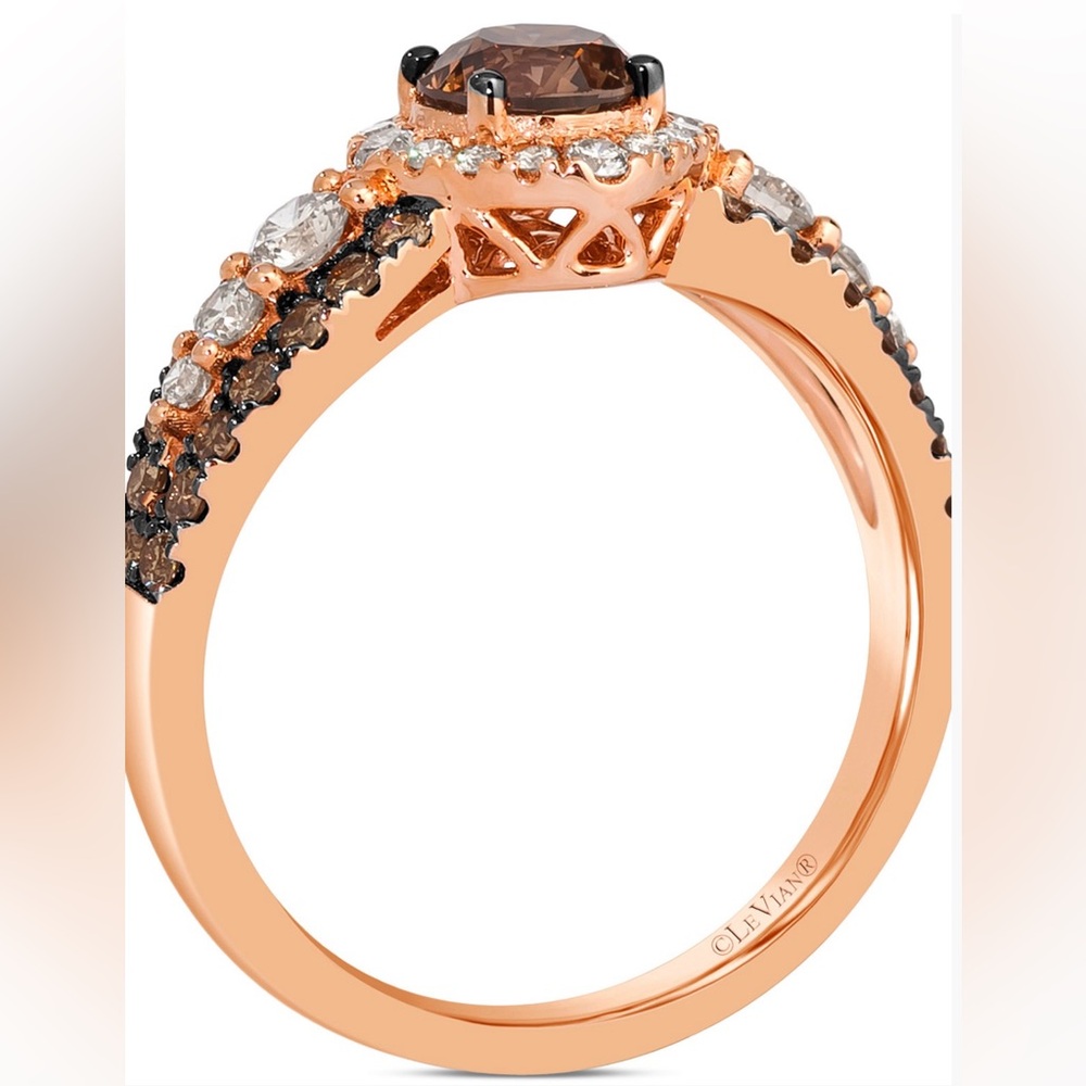 Levian Chocolate diamond Ring in 14K Rose Gold - Picture 2 of 10